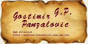 Gostimir Panzalović vizit kartica